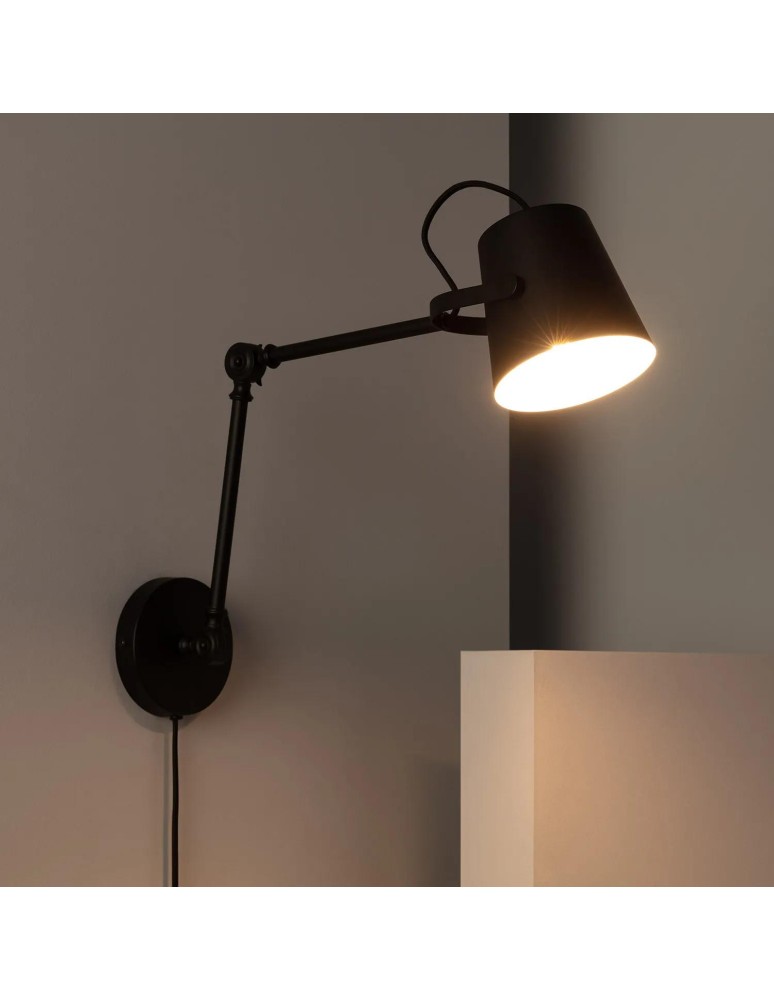 Wall lamps - Abruzzo Retro loft adjustable wall lamp Black E14 Bazz ABR-RRB-C-E14 - product kolory-swiatla.pl 9