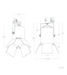 Spotlight ceiling lamps - Abruzzo Surface Mounted Spotlight With E27 Retro Loft Flaps Tenzzo ABR-RRT-C-E27 - product 6