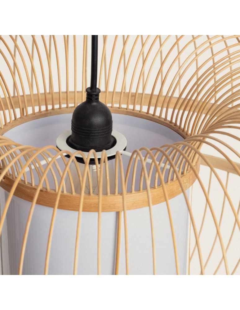 Abruzzo Lampa wiszaca Boho z Bambusa Ø50cm Veronica E27 IP65 ABR-LW25-BH-E27