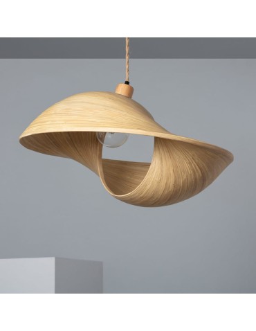 Abruzzo Lampa wiszaca Boho z Bambusa Ø60cm Espresso E27 ABR-NLW27-BH-E27
