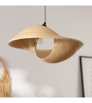 Abruzzo Lampa wiszaca Boho z Bambusa Ø60cm Espresso E27 ABR-NLW27-BH-E27