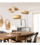 Abruzzo Lampa wiszaca Boho z Bambusa Ø60cm Espresso E27 ABR-NLW27-BH-E27