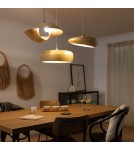 Abruzzo Lampa wiszaca Boho z Bambusa Ø60cm Espresso E27 ABR-NLW27-BH-E27