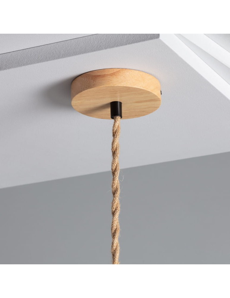 Abruzzo Lampa wiszaca Boho z Bambusa Ø60cm Espresso E27 ABR-NLW27-BH-E27