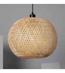 Abruzzo Lampa wiszaca Boho z Bambusa Ø40cm Espresso E27 ABR-NLW28-BH-E27