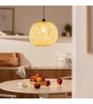 Abruzzo Lampa wiszaca Boho z Bambusa Ø40cm Espresso E27 ABR-NLW28-BH-E27