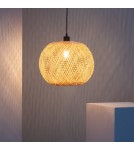 Abruzzo Lampa wiszaca Boho z Bambusa Ø40cm Espresso E27 ABR-NLW28-BH-E27