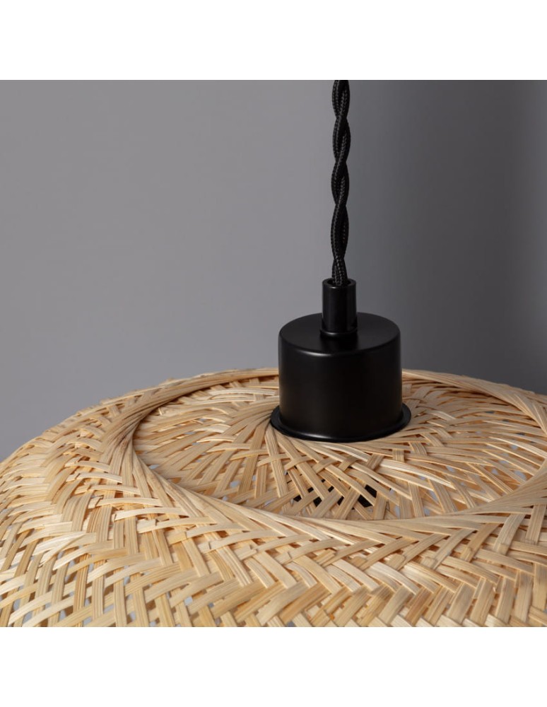 Abruzzo Lampa wiszaca Boho z Bambusa Ø40cm Espresso E27 ABR-NLW28-BH-E27