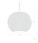 Abruzzo Lampa wiszaca Boho z Bambusa Ø40cm Espresso E27 ABR-NLW28-BH-E27