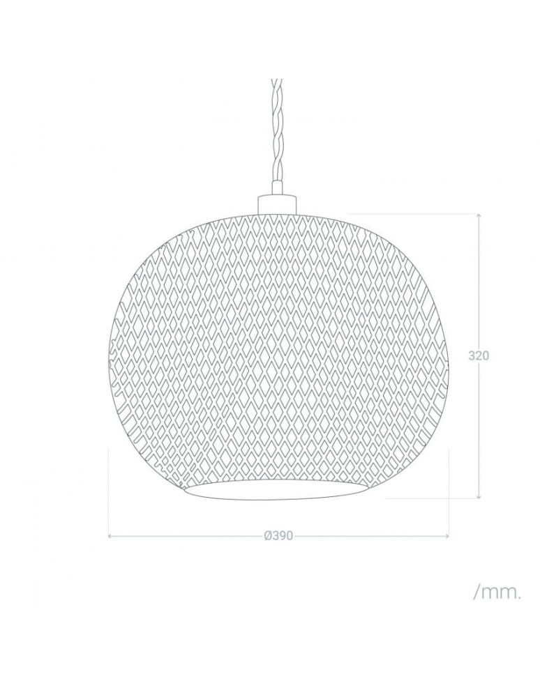 Abruzzo Lampa wiszaca Boho z Bambusa Ø40cm Espresso E27 ABR-NLW28-BH-E27