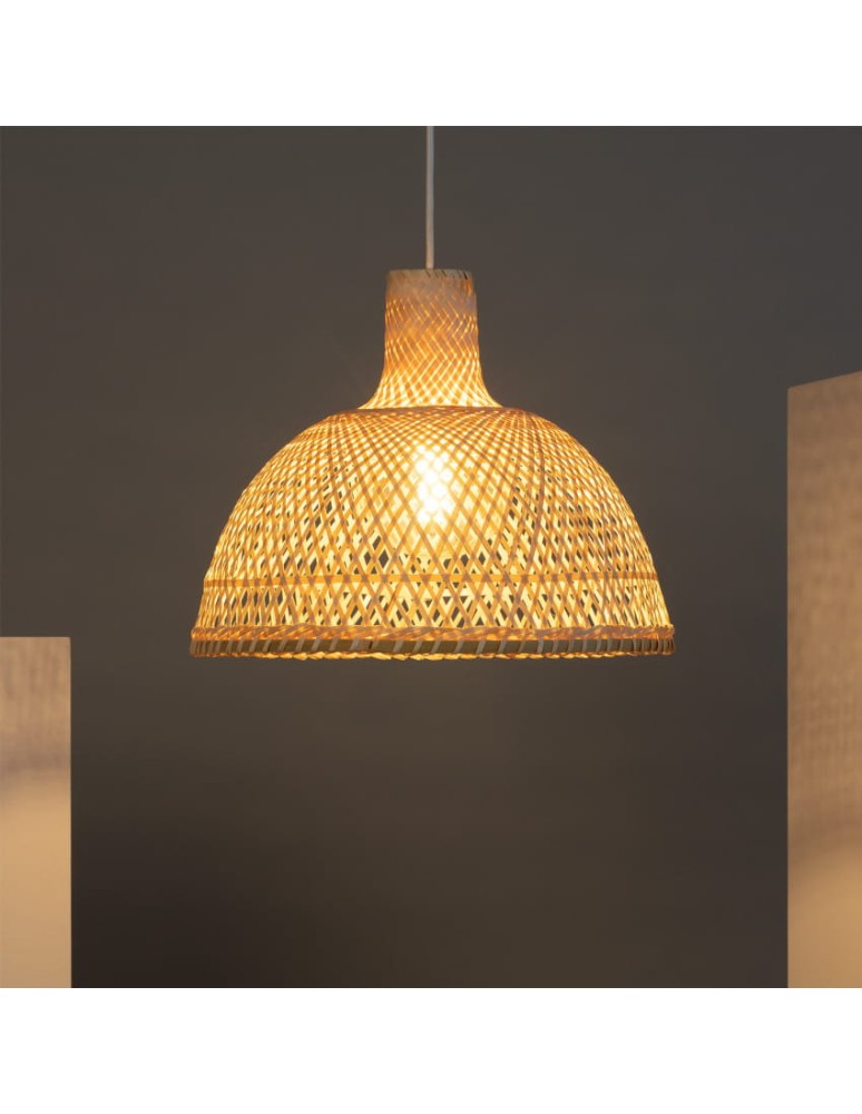 Boho pendant lamps - Abruzzo Bamboo Boho Pendant Lamp Ø40cm Mediceo E27 ABR-NLW29-BH-E27 - product kolory-swiatla.pl 4