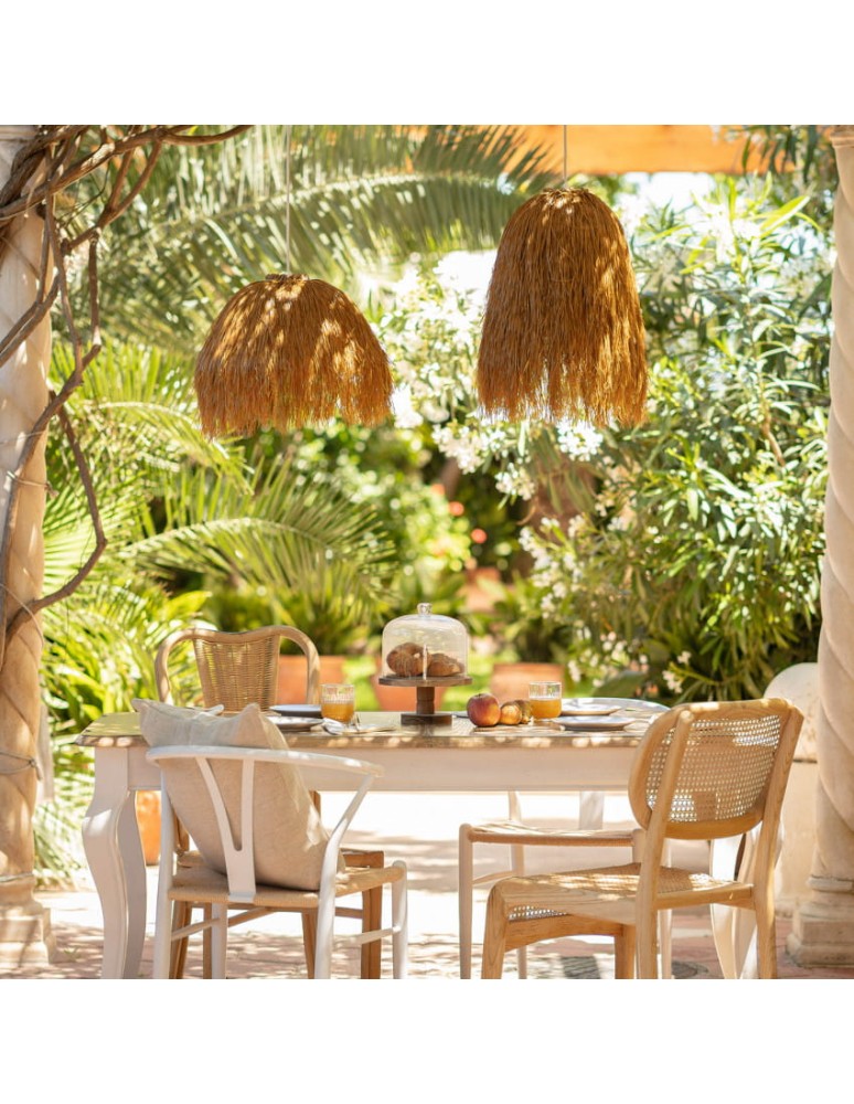 Abruzzo Lampa Wisząca Boho z Rattanu Ø45cm Ciao IP44 ABR-NLW30-BH-E27