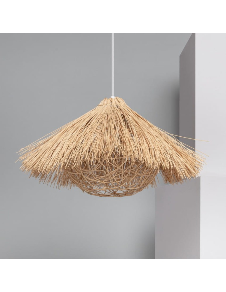 Abruzzo Lampa Wisząca Boho z Rattanu Ø45cm Gatto E27 ABR-NLW32-BH-E27