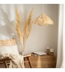 Abruzzo Lampa Wisząca Boho z Rattanu Ø45cm Gatto E27 ABR-NLW32-BH-E27