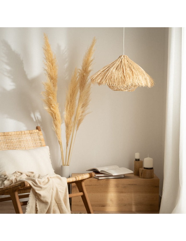 Boho pendant lamps - Abruzzo Rattan Ø45cm Gatto E27 Boho Pendant Lamp ABR-NLW32-BH-E27 - product kolory-swiatla.pl 2