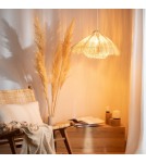Abruzzo Lampa Wisząca Boho z Rattanu Ø45cm Gatto E27 ABR-NLW32-BH-E27