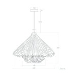 Abruzzo Lampa Wisząca Boho z Rattanu Ø45cm Gatto E27 ABR-NLW32-BH-E27