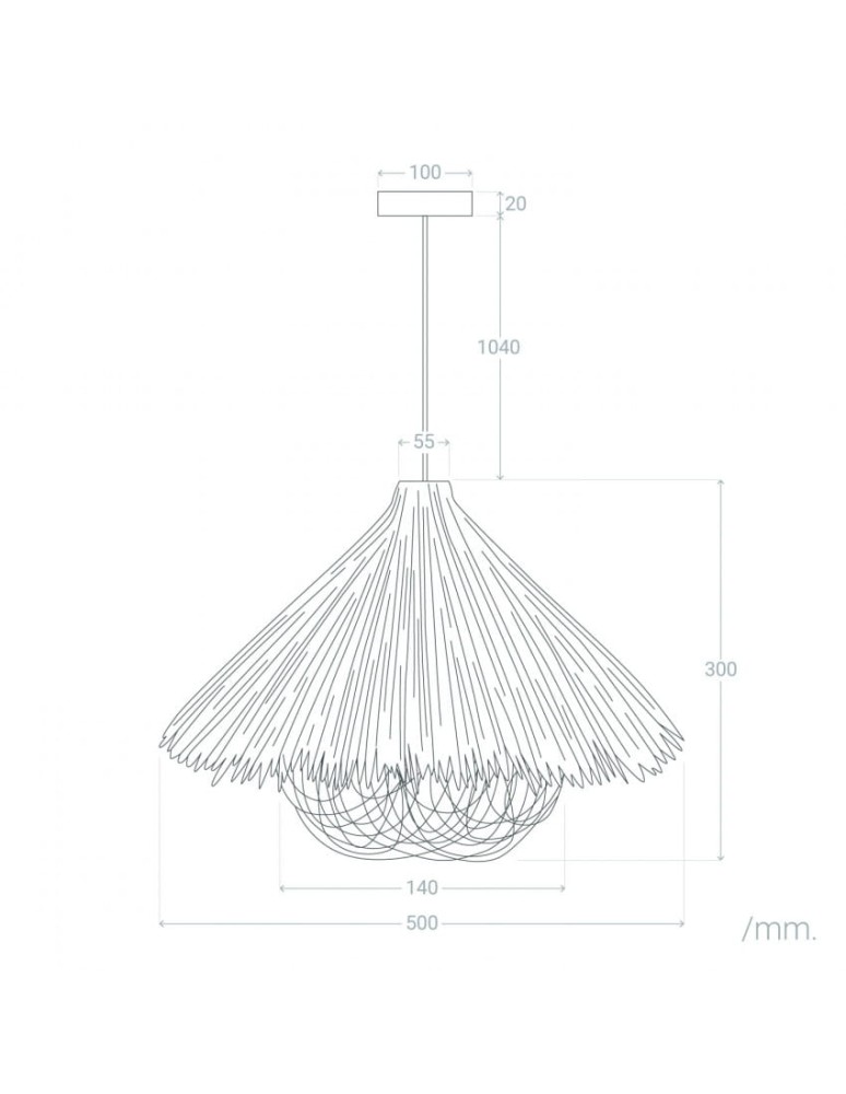 Boho pendant lamps - Abruzzo Rattan Ø45cm Gatto E27 Boho Pendant Lamp ABR-NLW32-BH-E27 - product kolory-swiatla.pl 6