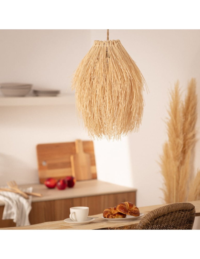 Abruzzo Lampa Wisząca Boho z Rattanu Ø35cm Felicita E27 ABR-NLW33-BH-E27