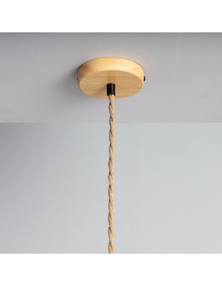 Abruzzo Lampa Wisząca Boho z Rattanu Ø35cm Felicita E27 ABR-NLW33-BH-E27