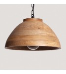 Abruzzo Lampa Wisząca Misa Boho z Drewna Ø40cm Salve E27 ABR-NLW35-BH-E27