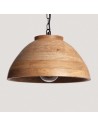 Abruzzo Lampa Wisząca Misa Boho z Drewna Ø40cm Salve E27 ABR-NLW35-BH-E27
