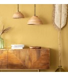 Abruzzo Lampa Wisząca Misa Boho z Drewna Ø40cm Salve E27 ABR-NLW35-BH-E27