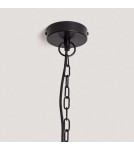 Abruzzo Lampa Wisząca Misa Boho z Drewna Ø40cm Salve E27 ABR-NLW35-BH-E27