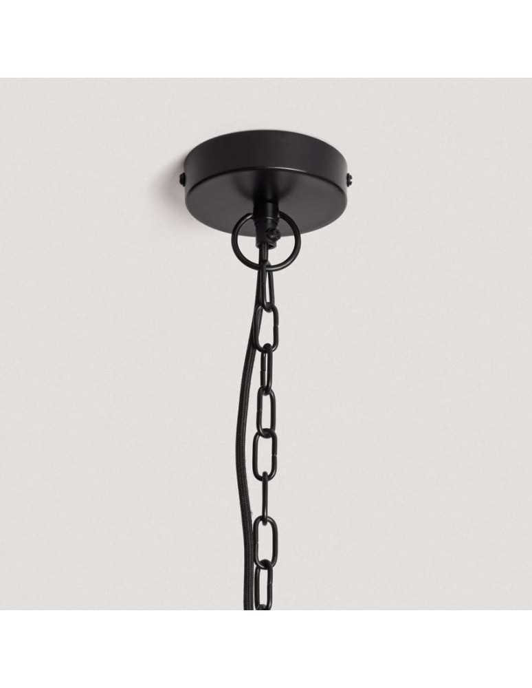 Abruzzo Lampa Wisząca Misa Boho z Drewna Ø40cm Salve E27 ABR-NLW35-BH-E27