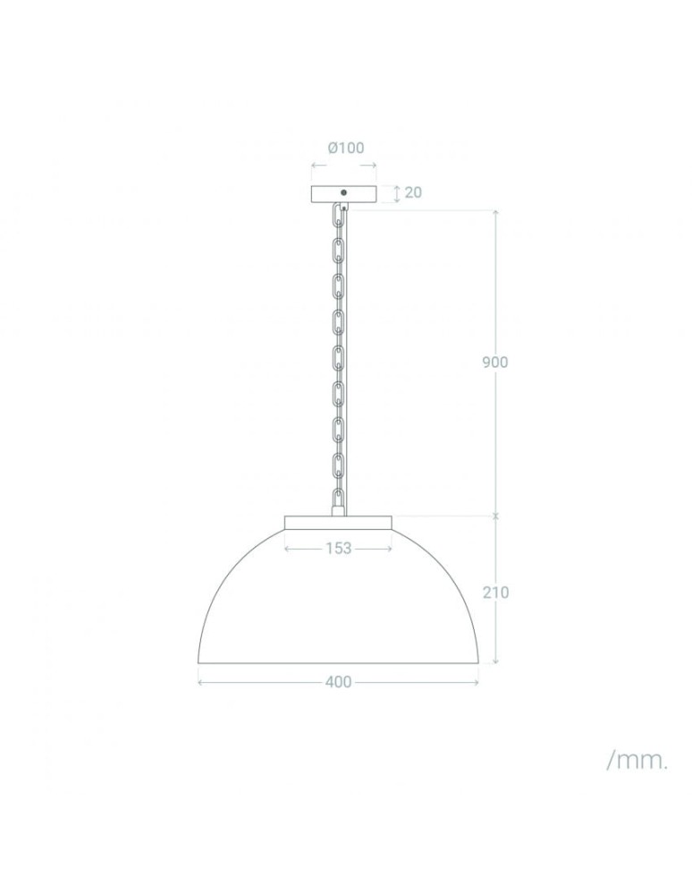 Abruzzo Lampa Wisząca Misa Boho z Drewna Ø40cm Salve E27 ABR-NLW35-BH-E27