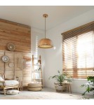 Abruzzo Lampa Wisząca Boho z Bambusa Ø45cm Mia E27 ABR-NLW36-BH-E27