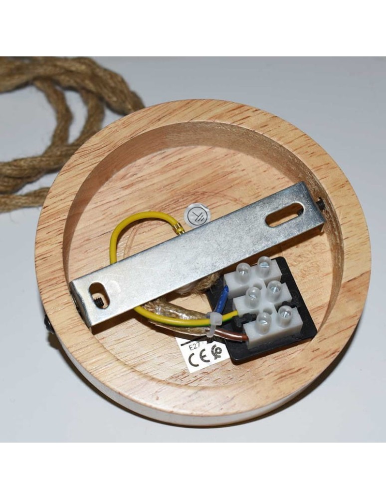 Abruzzo Lampa Wisząca Boho z Bambusa Ø45cm Mia E27 ABR-NLW36-BH-E27