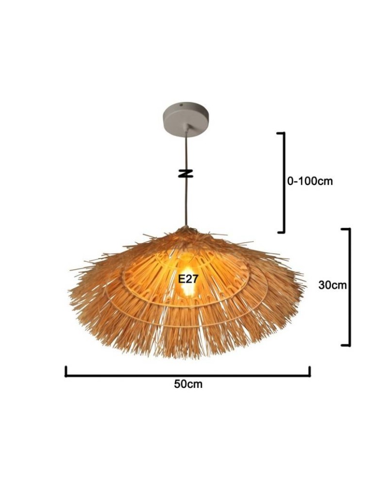 Boho pendant lamps - Abruzzo Boho Ø50cm Costa E27 Pendant Lamp ABR-NLW37-BH-E27 - product kolory-swiatla.pl 2