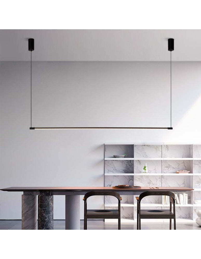 Pendant lamps - Abruzzo Linear pendant lamp modern 120cm 22W 3000K Grazzie ABR-ML22W-3000K. - product kolory-swiatla.pl 2