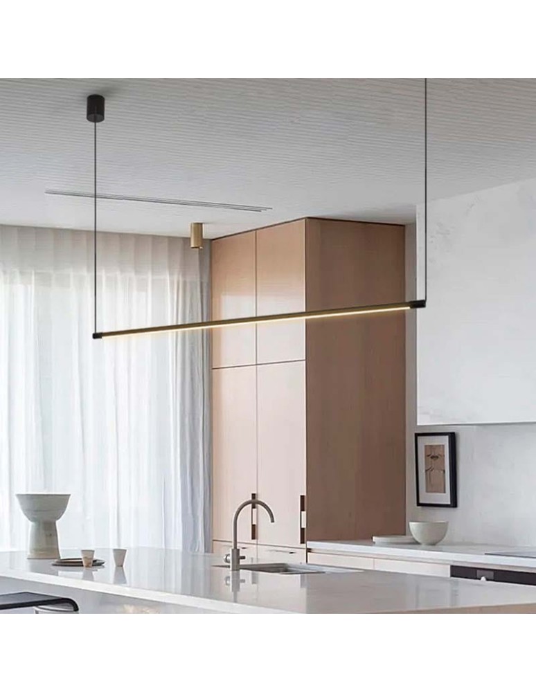 Pendant lamps - Abruzzo Linear pendant lamp modern 120cm 22W 3000K Grazzie ABR-ML22W-3000K. - product kolory-swiatla.pl 4