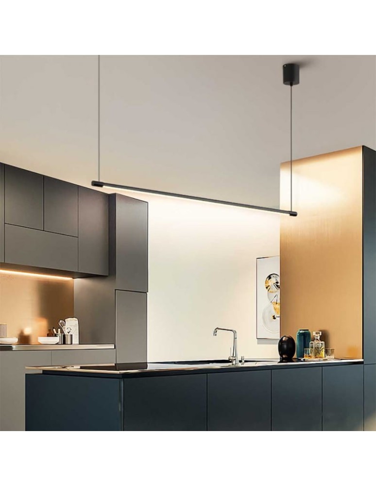 Pendant lamps - Abruzzo Linear pendant lamp modern 120cm 22W 3000K Grazzie ABR-ML22W-3000K. - product kolory-swiatla.pl 5