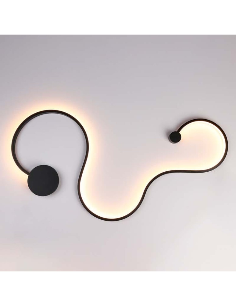 Abruzzo Nowoczesny kinkiet LED Wave 40W 3000K 85cm 2800K ABR-MKL40W Abruzzo Nowoczesny kinkiet LED Wave 40W 3000K 85cm 2800K ABR-MKL40W