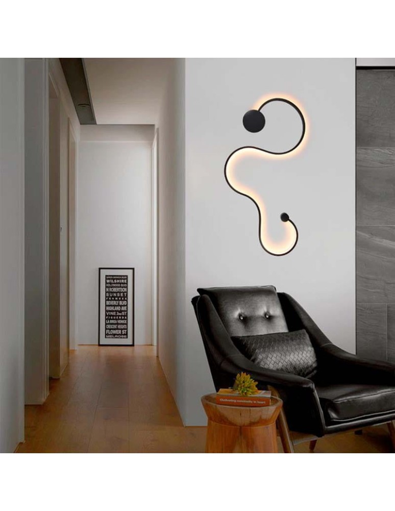 Abruzzo Nowoczesny kinkiet LED Wave 40W 3000K 85cm 2800K ABR-MKL40W Abruzzo Nowoczesny kinkiet LED Wave 40W 3000K 85cm 2800K ABR-MKL40W