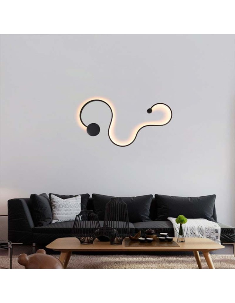 Abruzzo Nowoczesny kinkiet LED Wave 40W 3000K 85cm 2800K ABR-MKL40W Abruzzo Nowoczesny kinkiet LED Wave 40W 3000K 85cm 2800K ABR-MKL40W