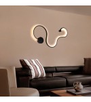 Abruzzo Nowoczesny kinkiet LED Wave 40W 3000K 85cm 2800K ABR-MKL40W Abruzzo Nowoczesny kinkiet LED Wave 40W 3000K 85cm 2800K ABR-MKL40W