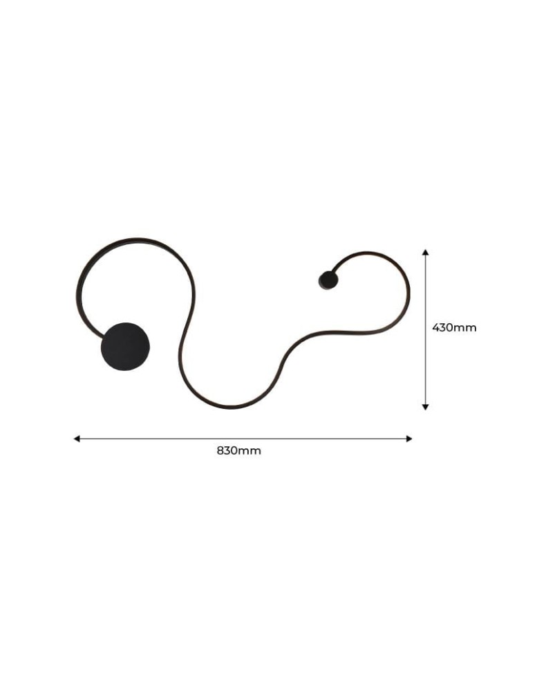 Wall lamps - Abruzzo Modern LED wall lamp Wave 40W 3000K 85cm 2800K ABR-MKL40W. - product kolory-swiatla.pl 11