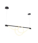 Abruzzo Nowoczesna spiralna lampa wisząca Złota 150cm 360° 45W 3000K Spirali ABR-HILTON-SC-38W