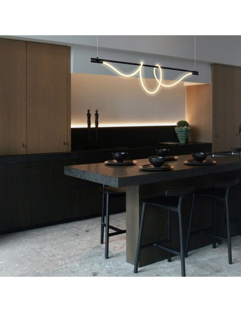 Pendant lamps - Abruzzo Modern spiral pendant lamp Gold 150cm 360° 45W 3000K Spiral ABR-HILTON-SC-38W - product kolory-swiatla.pl 8