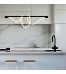 Abruzzo Nowoczesna spiralna lampa wisząca Złota 150cm 360° 45W 3000K Spirali ABR-HILTON-SC-38W