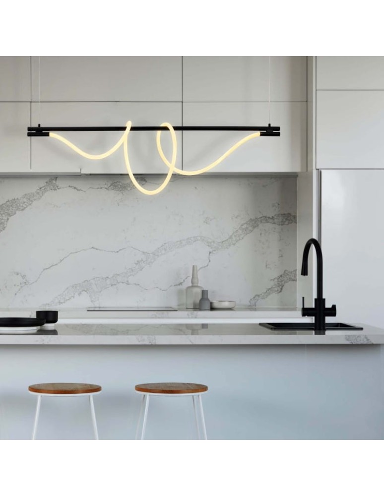 Abruzzo Nowoczesna spiralna lampa wisząca Złota 150cm 360° 45W 3000K Spirali ABR-HILTON-SC-38W