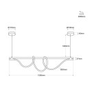 Abruzzo Nowoczesna spiralna lampa wisząca Złota 150cm 360° 45W 3000K Spirali ABR-HILTON-SC-38W
