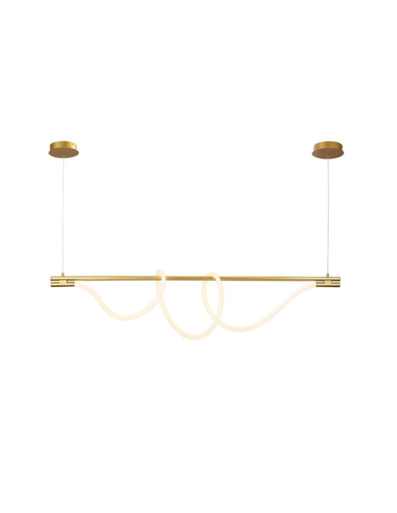 Pendant lamps - Abruzzo Modern spiral pendant lamp Gold 150cm 360° 45W 3000K Spiral ABR-HILTON-SG-38W - product kolory-swiatla.pl 1