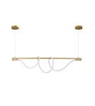 Abruzzo Nowoczesna spiralna lampa wisząca Złota 150cm 360° 45W 3000K Spirali ABR-HILTON-SG-38W