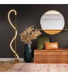 Abruzzo Nowoczesna Lampa podłogowa Złota LED 30W 3000K Spirali ABR-EOS-G-30W