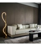 Abruzzo Nowoczesna Lampa podłogowa Złota LED 30W 3000K Spirali ABR-EOS-G-30W